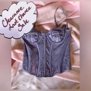 Urban Outfitters Out From Under Modern Love Corset Petite Small Purple